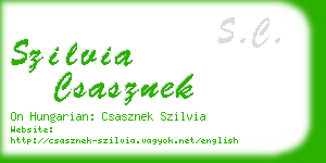 szilvia csasznek business card